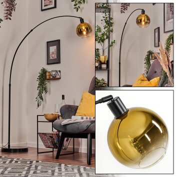 Koyoto Lampadaire, Lampadaires arc Noir, 1 lumière