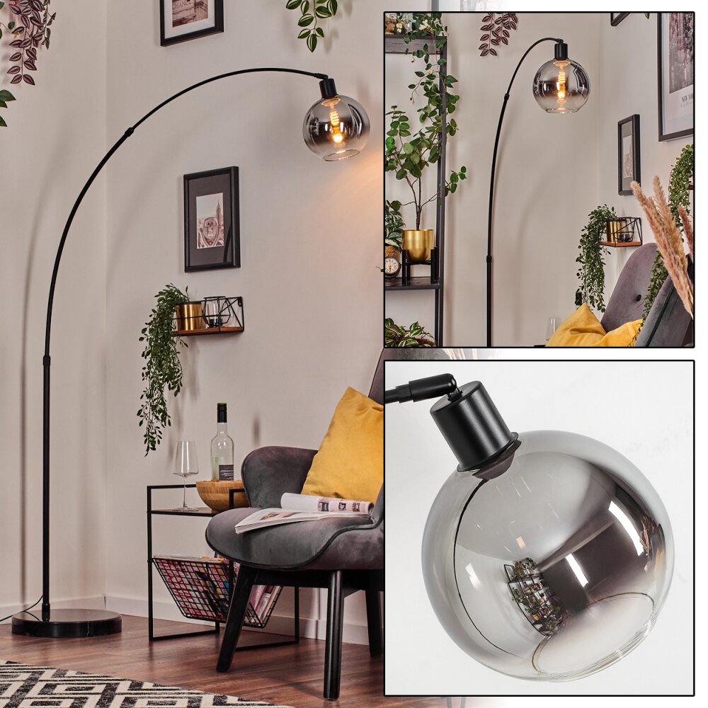 Koyoto Lampadaire Noir, 1 lumière main product photo