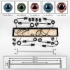 Ripoll Suspension, Boule lumineuse, Suspension Écru, Noir, 8 lumières