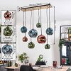 Ripoll Suspension, Boule lumineuse, Suspension Écru, Noir, 8 lumières