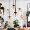 Gastor Suspension, Boule lumineuse, Suspension Ambre, Clair, 6 lumières
