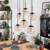 Gastor Suspension, Boule lumineuse, Suspension Ambre, Clair, 6 lumières
