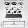 Gastor Suspension, Boule lumineuse, Suspension Chrome, Clair, Fumé, 6 lumières