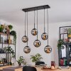 Gastor Suspension, Boule lumineuse, Suspension Chrome, Fumé, 6 lumières