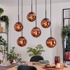 Gastor Suspension, Boule lumineuse, Suspension Cuivré, 6 lumières