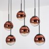 Gastor Suspension, Boule lumineuse, Suspension Clair, Cuivré, 6 lumières