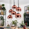 Gastor Suspension, Boule lumineuse, Suspension Clair, Cuivré, 6 lumières