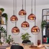 Gastor Suspension, Boule lumineuse, Suspension Clair, Cuivré, 6 lumières