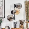 Gastor Boule lumineuse, Applique murale Ambre, Fumé, 3 lumières