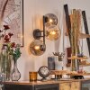 Gastor Boule lumineuse, Applique murale Ambre, Fumé, 3 lumières