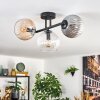 Gastor Plafonnier, Boule lumineuse Ambre, Clair, Fumé, 3 lumières