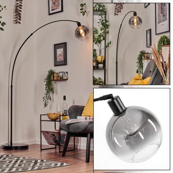 Koyoto Lampadaire Noir, 1 lumière Koyoto Lampadaire Noir, 1 lumière