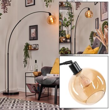 Koyoto Lampadaire, Lampadaires arc Noir, 1 lumière