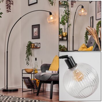 Koyoto Lampadaire, Lampadaires arc Noir, 1 lumière