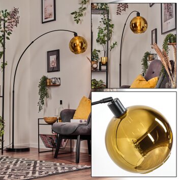 Koyoto Lampadaire, Lampadaires arc Noir, 1 lumière