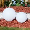 Ilorn Boule lumineuse, Borne lumineuse, Eclairage de chemin LED Blanc, 2 lumières, Télécommandes