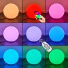Ilorn Boule lumineuse, Borne lumineuse, Eclairage de chemin LED Blanc, 2 lumières, Télécommandes