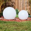 Ilorn Boule lumineuse, Borne lumineuse, Eclairage de chemin LED Blanc, 2 lumières, Télécommandes