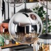 Gastor Suspension, Boule lumineuse, Suspension Ambre, Chrome, Clair, Cuivré, Fumé, 6 lumières