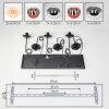 Gastor Suspension, Boule lumineuse, Suspension Ambre, Chrome, Clair, Cuivré, Fumé, 6 lumières