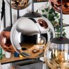 Gastor Suspension, Boule lumineuse, Suspension Ambre, Chrome, Cuivré, Fumé, 6 lumières