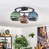 Koyoto Plafonnier, Boule lumineuse 37 cm Bleu, Vert, Cuivré, 3 lumières