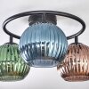 Koyoto Plafonnier, Boule lumineuse 37 cm Bleu, Vert, Cuivré, 3 lumières