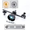 Gastor Boule lumineuse, Applique murale Ambre, Fumé, 3 lumières