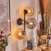 Gastor Boule lumineuse, Applique murale Ambre, Fumé, 3 lumières