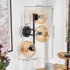 Gastor Boule lumineuse, Applique murale Ambre, Clair, 3 lumières