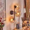Gastor Boule lumineuse, Applique murale Ambre, Clair, 3 lumières