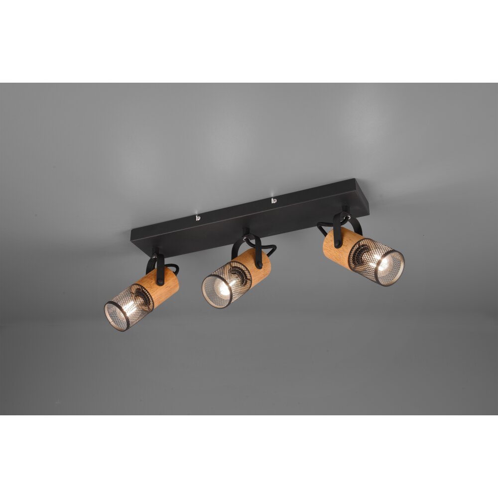 Spot Trio Tosh LED Noir, 3 lumières main product photo