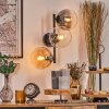 Gastor Boule lumineuse, Applique murale Ambre, Clair, Fumé, 3 lumières