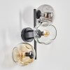 Gastor Boule lumineuse, Applique murale Ambre, Clair, Fumé, 3 lumières