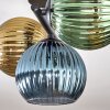 Koyoto Plafonnier, Boule lumineuse Bleu, Or, Vert, 3 lumières
