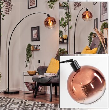 Koyoto Lampadaire Noir, 1 lumière