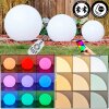 Ilorn Boule lumineuse, Borne lumineuse, Eclairage de chemin LED Blanc, 3 lumières, Télécommandes