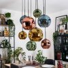 Ripoll Suspension, Boule lumineuse, Suspension Écru, Noir, 8 lumières