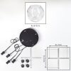 Ripoll Suspension, Boule lumineuse, Suspension grappe Clair, 4 lumières