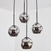 Ripoll Suspension, Boule lumineuse, Suspension grappe Chrome, Fumé, 4 lumières Ripoll Suspension, Boule lumineuse, Suspension grappe Chrome, Fumé, 4 lumières