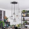 Koyoto Suspension, Boule lumineuse, Suspension grappe Ambre, Clair, Fumé, 4 lumières