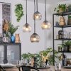 Ripoll Suspension, Boule lumineuse, Suspension grappe Ambre, Clair, Fumé, 4 lumières