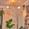 Nikkala Lampadaire Chrome, Blanc, 5 lumières