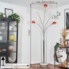 Nikkala Lampadaire Chrome, Blanc, 5 lumières