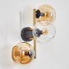 Koyoto Boule lumineuse, Applique murale Or, Noir, 3 lumières
