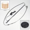 Bongal Lampadaire, Lampadaires arc Chrome, Noir, 1 lumière, Abat-jour en tissu