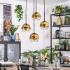 Ripoll Suspension, Boule lumineuse, Suspension grappe Or, Clair, 4 lumières