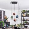 Ripoll Suspension, Boule lumineuse, Suspension grappe Bleu, Vert, Cuivré, 4 lumières