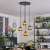 Koyoto Suspension, Boule lumineuse, Suspension grappe Bleu, Or, Vert, 4 lumières