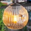 Ripoll Suspension, Boule lumineuse, Suspension grappe Ambre, Clair, Fumé, 4 lumières